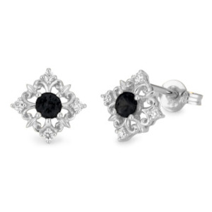 Whats New: 9ct White Gold Sapphire & Diamond Earrings – 0.53ct