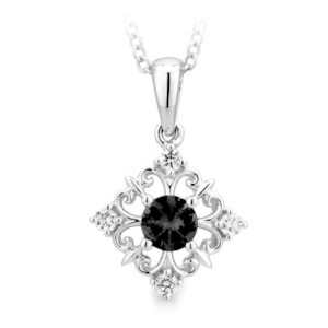 9ct White Gold Sapphire & Diamond Pendant – 0.53ct