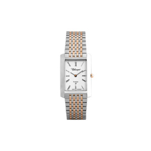 Classique Watches: Julietta - Rectangle Face - Roman Numerals -Swiss Made Quartz Movement - 2 Tone Bracelet