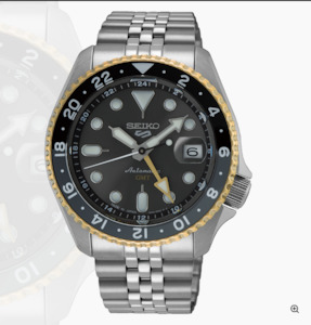 Seiko 5 Sports - Black Dial with Gold