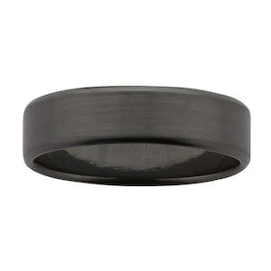 Black Zirconium Men’s Wedding Band – 7mm – Size X