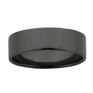 Mens Wedding Rings: Black Zirconium Band – 7mm – Size X.5
