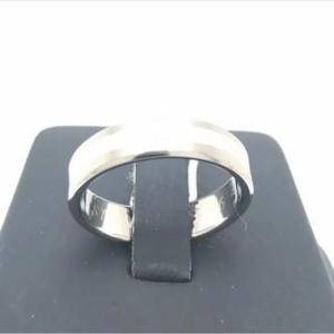 Titanium and Silver Bi-Tone Wedder – Size Z – 6mm