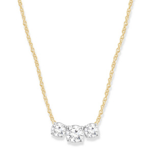 Diamond Necklace with 0.60ct Diamonds in 9K Yellow Gold -
