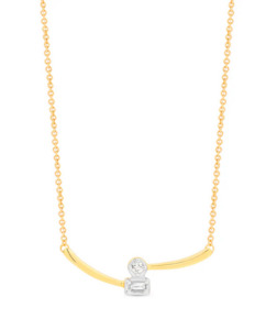 Diamond Necklace with 0.05ct Diamonds in 9K Yellow Gold