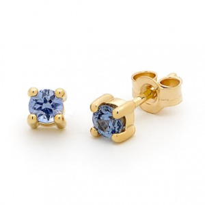 Coloured Stone Collection1: 9ct Yellow Gold Ceylonese Sapphire Studs