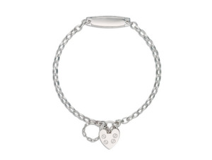 Baby Jewellery: Belcher Chain Bracelet with ID - Silver