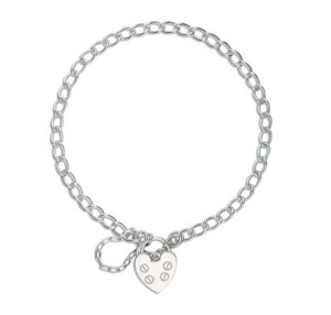Brooklyn Round Curb Bracelet Silver