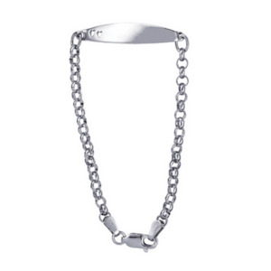 Baby Jewellery: Belcher Child ID with 2 Cut out Hearts - 15cm