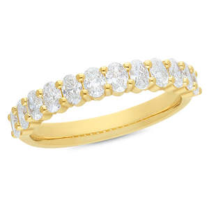 The Phoebe - Oval Cut Diamond Band Ring