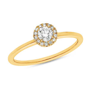 Cambridge Bridal: The Odette - Round Brilliant Cut Diamond Halo Cluster Ring