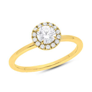 The Naomi - Round Brilliant Cut Diamond Halo Cluster Ring