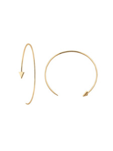 Earrings: Kinetic Hoop Earrings Gold