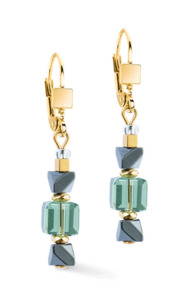 Precious Shape Mix Green & Blue earrings