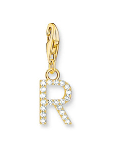 Thomas Sabo 1: Charmista letter "R" CZ YGP
