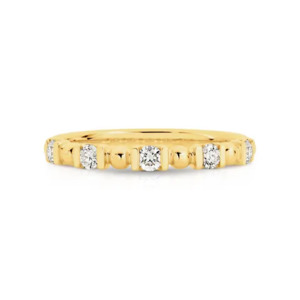 Diamond Rings 1: 18ct Yellow Gold & Diamond Stacker Ring