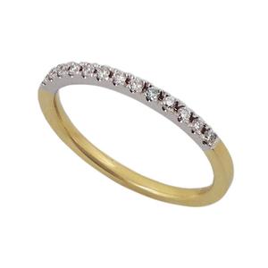 9ct yellow gold diamond band