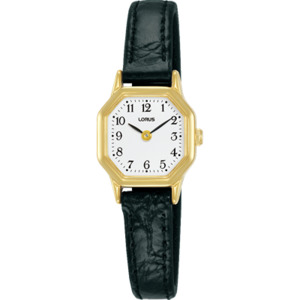 Lorus Ladies Dress - Analogue - 2 Hands - Black Leather Strap