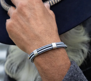 Pig And Hen: Little Lewis DBL - Slate Gray - Arctic Blue | Silver - Large