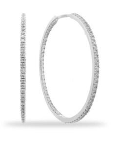 Georgini: 40mm CZ Hoop Earrings - SS