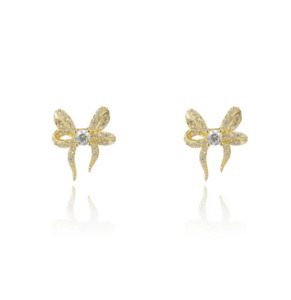 Georgini: Sweet Heart Bow Earrings - GP