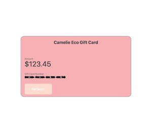gift card: Camelie Eco Gift Card