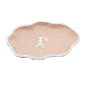 KAREN WALKER X JS CERAMICS - PINK RUNAWAY GIRL JEWELLERY DISH