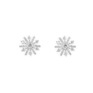 Bianc Jewellery: BIANC- Sterling Silver & Cubic Zirconia 'Moondust' Stud Earrings