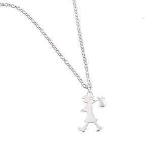 New Collection: KAREN WALKER - STERLING SILVER SMALL RUNAWAY GIRL NECKLACE