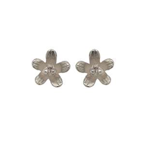 Earrings: Sterling Silver Mini Flower Stud Earrings