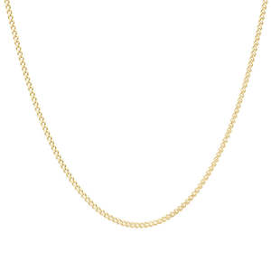 Pendants And Necklaces: 9ct Yellow Gold 'CD40' Diamond Cut Curb Chain