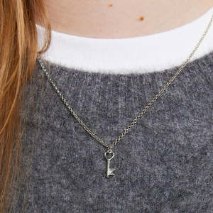 KAREN WALKER - Sterling Silver Monogram Key Necklace