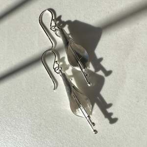 Products: Sterling Silver Brushed Kowhai Flower Drop Earrings