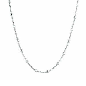 Pendants And Necklaces: Sterling Silver Cable & 3mm Ball Chain Necklace