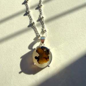 Sterling Silver Moss Agate Pendant