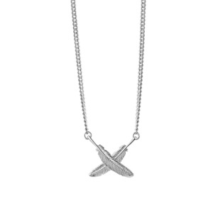 Boh Runga - Sterling Silver Feather Kisses Necklace