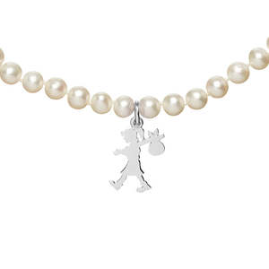 KAREN WALKER - Sterling Silver Girl with all the Pearls Necklace