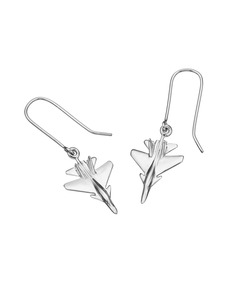 Earrings: KAREN WALKER - STERLING SILVER JET PLANE EARRINGS