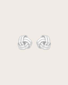 Sterling Silver 10mm Knot Stud Earrings