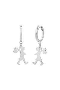 Karen Walker - Sterling Silver Small Runaway Girl Hoop Earrings