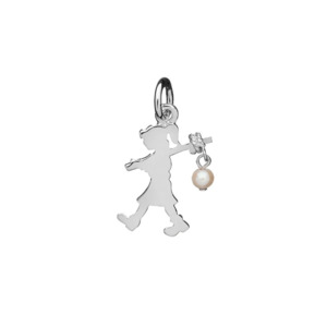 Karen Walker - Sterling Silver Girl with a Pearl Charm