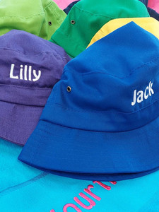 Products: Bucket Hat - with embroidered Name Campus Clothing