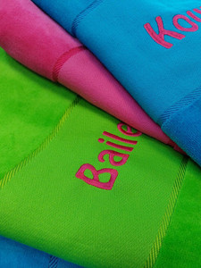 Products: Velour Towels - Embroidered Campus Clothing