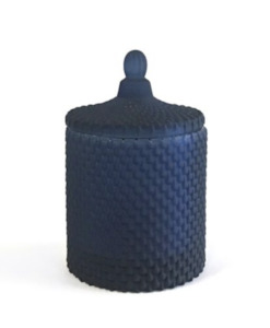 Raindrop Geo Frosted Navy - Candle Creations