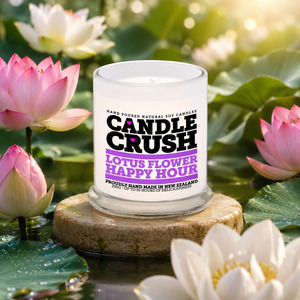 Floral Scented Candles: Lotus Flower Happy Hour Scented Candle