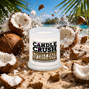 Tropical Scented Candles: Lovely Pair of Coconuts Scented Candle