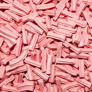 Fondant Lollies: Pink Musk Sticks
