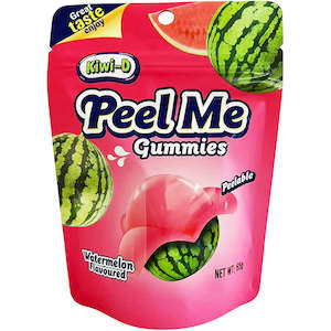 Gummy Lollies: Watermelon Peel Me Gummies 65g