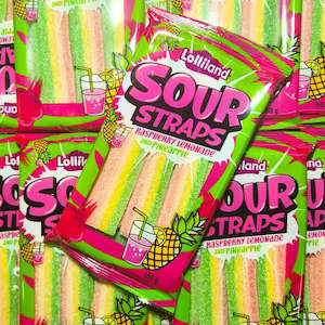 Sour Lollies: Sour Straps Raspberry, Lemonade, Pineapple 160g