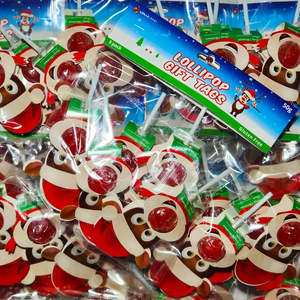 Reindeer Lollipop Gift Tag 5pk